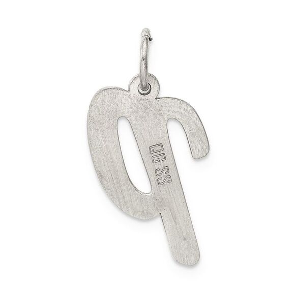 Sterling Silver Madison Collection LG Classic Script Initial P Pendant - Picture 3 of 5